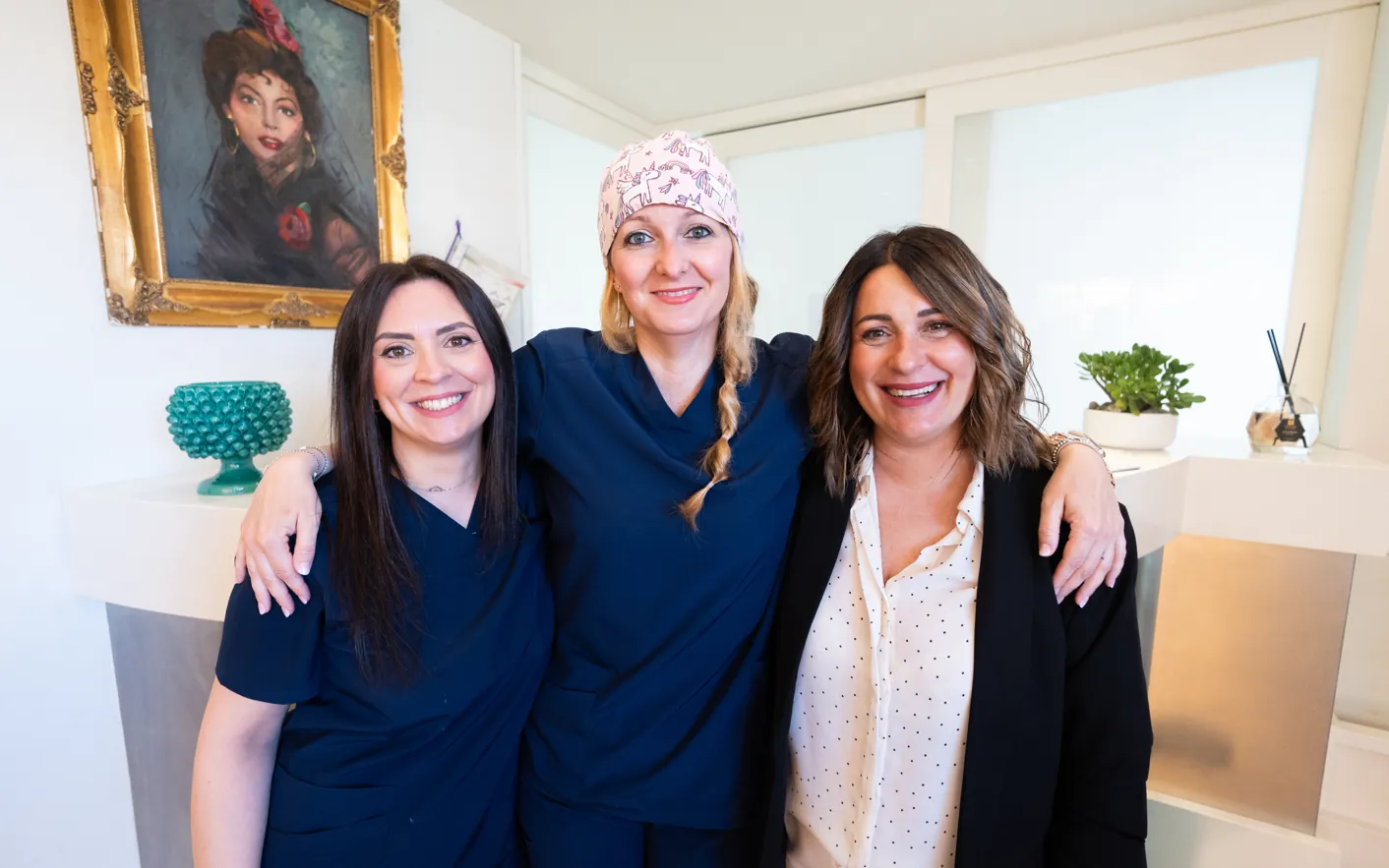 Le assistenti e la segreteria dello studio dentistico di Montecatini Terme